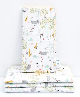 Lot de 4 housses pour barreaux Petite Nature réversibles et personnalisables