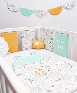 Collection Petite Nature personnalisable (Housses pour barreaux, gigoteuse et guirlande)